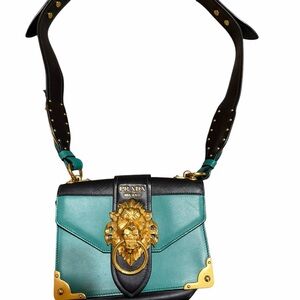 Authentic Limited Edition PRADA Animalier Lion’s Head Cahier Crossbody Bag